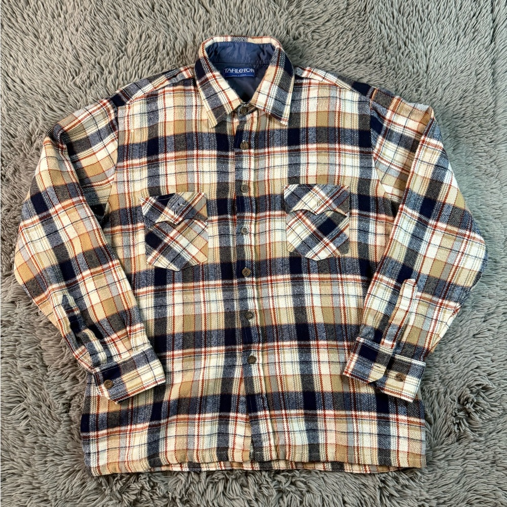 Vintage Tarleton Plaid Polo Size Mens Medium